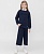 Брюки из футера широкого кроя синие Button Blue, школьная форма для девочек  фото, kupilegko.ru